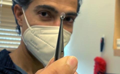 Bilal Haider's lab developed tiny windows to help them get a better look at the brain.