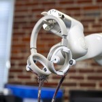 Spherephones headset with a robotic arm